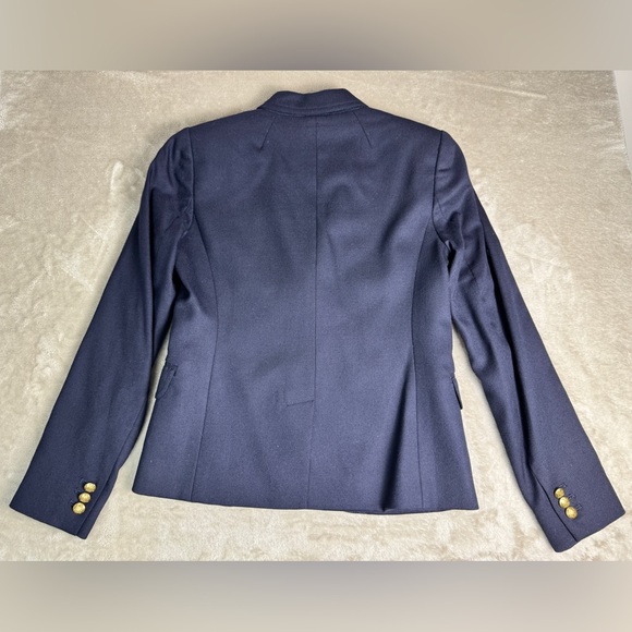 J Crew‎ Classic Original Schoolboy Blazer Wool Navy Size 2 Small - Picture 4 of 9